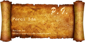 Perci Ida névjegykártya